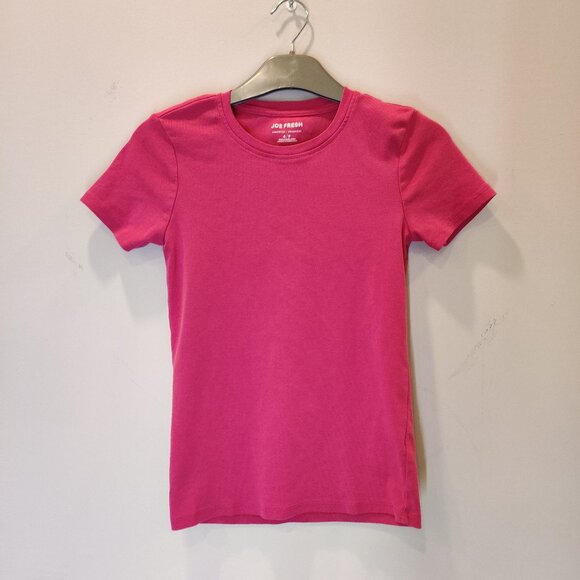 Joe Fresh Pink Organic Cotton Short Sleeve Tee Top | Small - Picture 1 of 5
